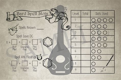 bard spell slots|DnD Bard 5e class guide .